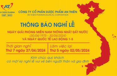 THÔNG BÁO NGHỈ LỄ 30/04 - 01/05/2024